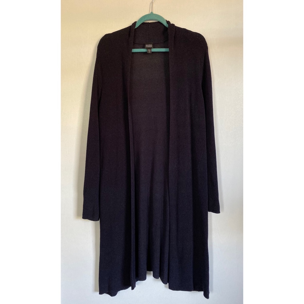Eileen Fisher black duster / cardigan